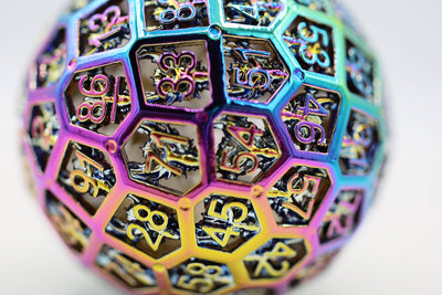 Hollow Dragon Head Metal D100 - Burnt Opal Metal Dice Foam Brain Games