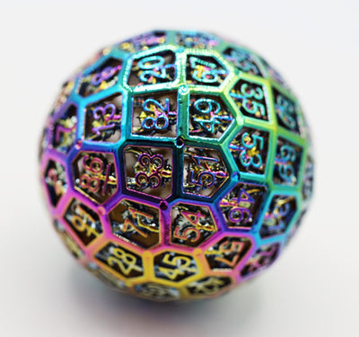Hollow Dragon Head Metal D100 - Burnt Opal Metal Dice Foam Brain Games