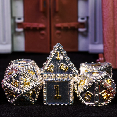 Brigandine Armor: Holy - Metal RPG Dice Set Metal Dice Foam Brain Games