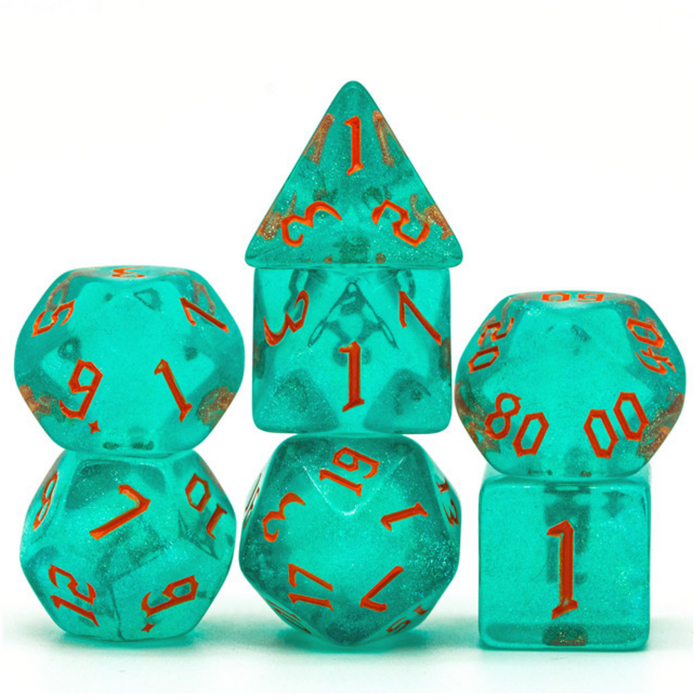 Hurricane Elemental RPG Dice Set Plastic Dice Foam Brain Games