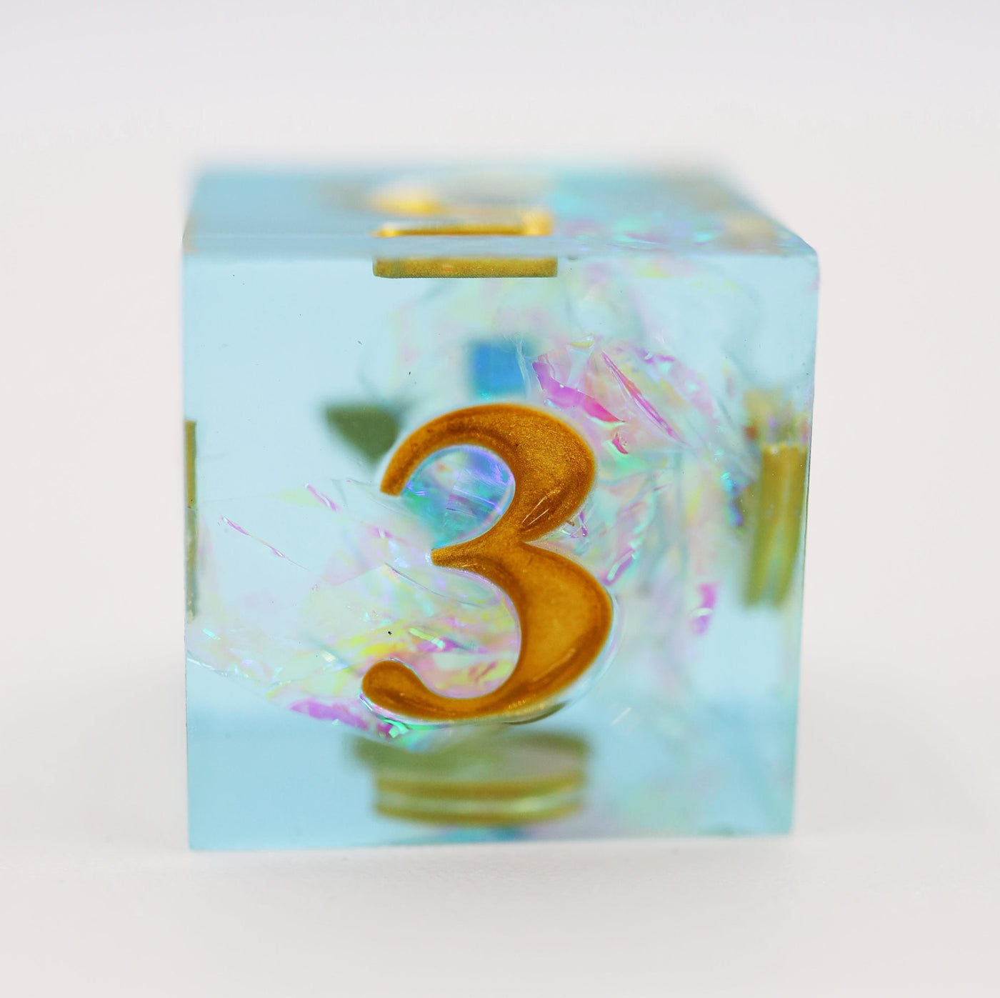 Sharp Edge Resin RPG Dice Set - Icy Pond Plastic Dice Foam Brain Games