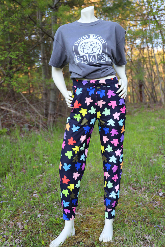 Meeple Joggers - SIZE: S/M (small/medium) Leggings & Joggers Foam Brain Games