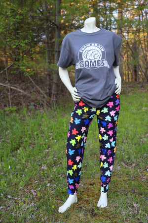 Meeple Joggers - SIZE: S/M (small/medium) Leggings & Joggers Foam Brain Games