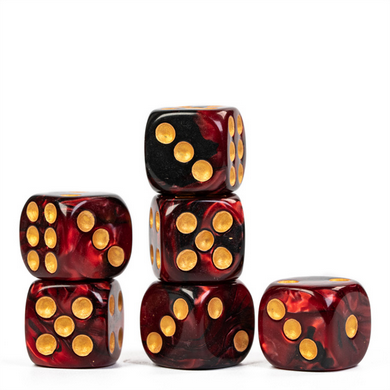 12 piece Pip D6's - Jokers Wild Plastic Dice Foam Brain Games