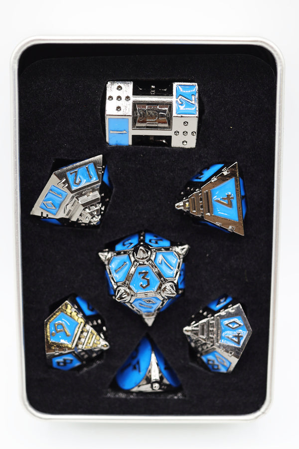 Dice 51: Kepler-452b - Metal RPG Dice Set Metal Dice Foam Brain Games