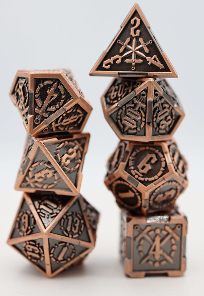 Crossed Swords: King Arthur's Sword - Metal RPG Dice Set Metal Dice Foam Brain Games