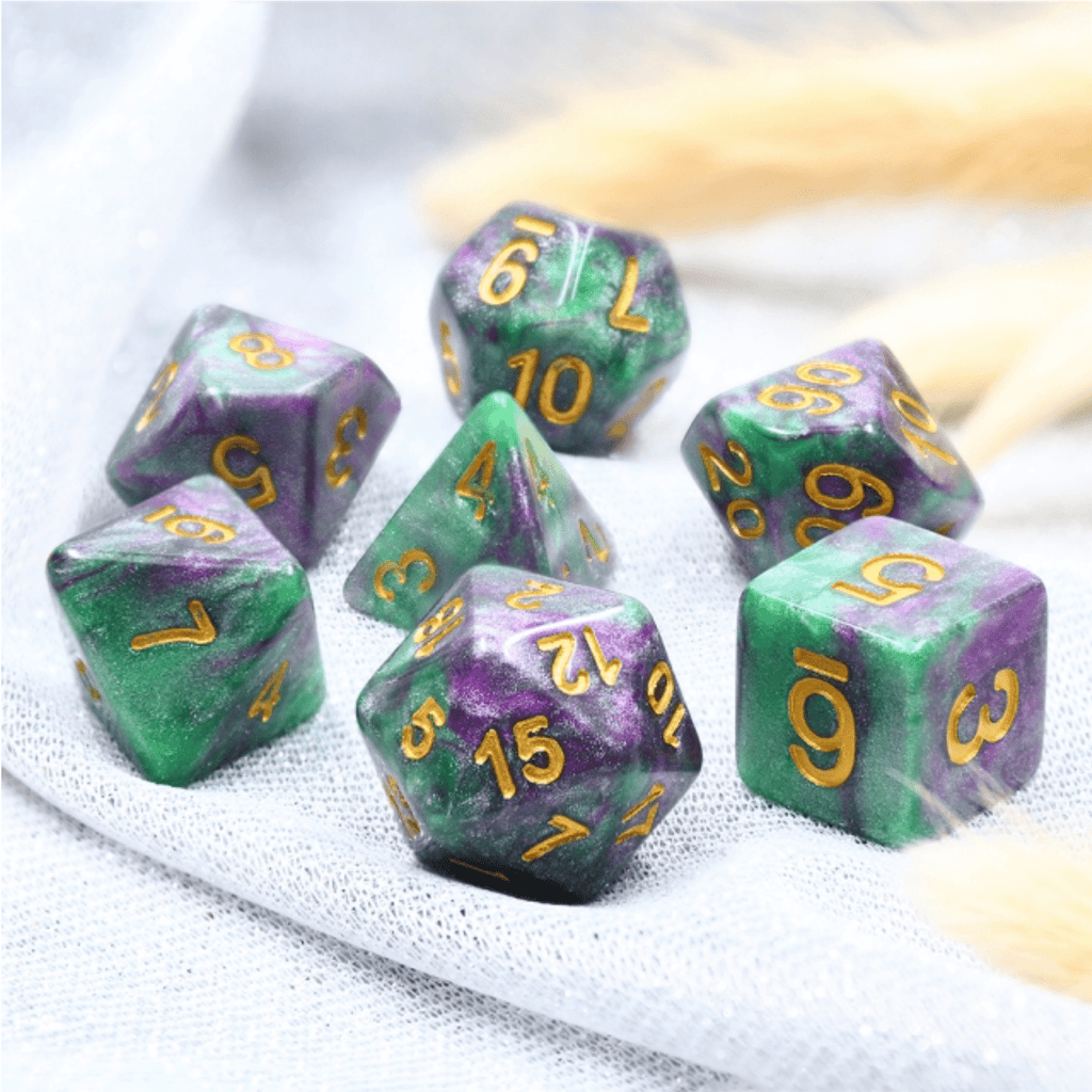 King Cake RPG Dice Set Plastic Dice Foam Brain Games