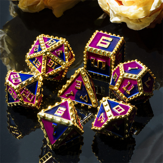 Brigandine Armor: King - Metal RPG Dice Set Metal Dice Foam Brain Games