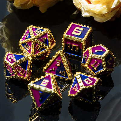 Brigandine Armor: King - Metal RPG Dice Set Metal Dice Foam Brain Games