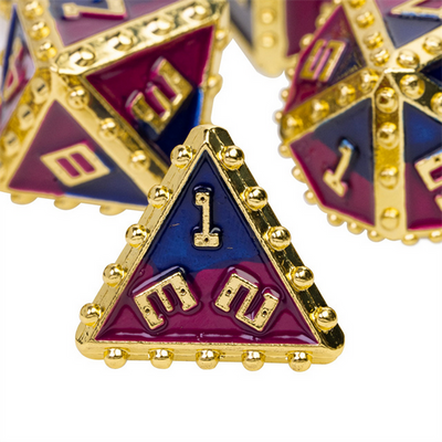 Brigandine Armor: King - Metal RPG Dice Set Metal Dice Foam Brain Games