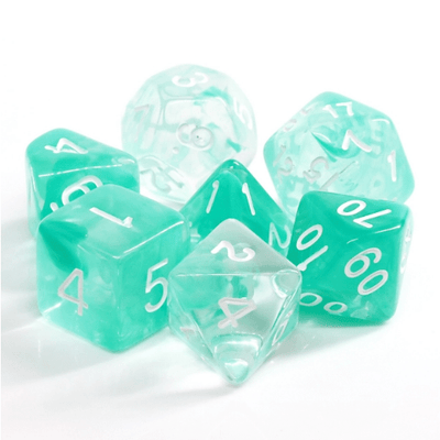 Lake Teal RPG Dice Set Plastic Dice Foam Brain Games