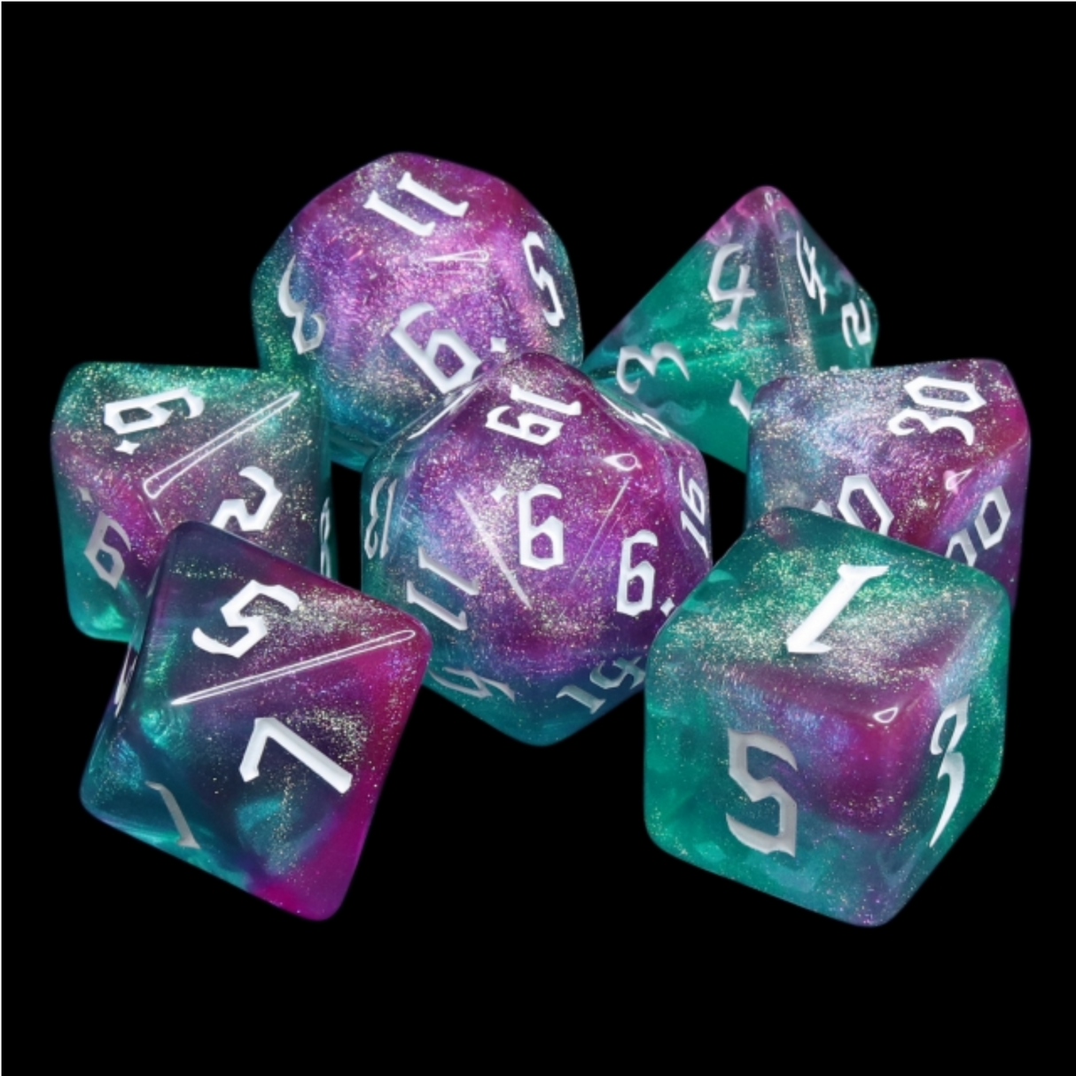 Magic Wand RPG Dice Set Plastic Dice Foam Brain Games