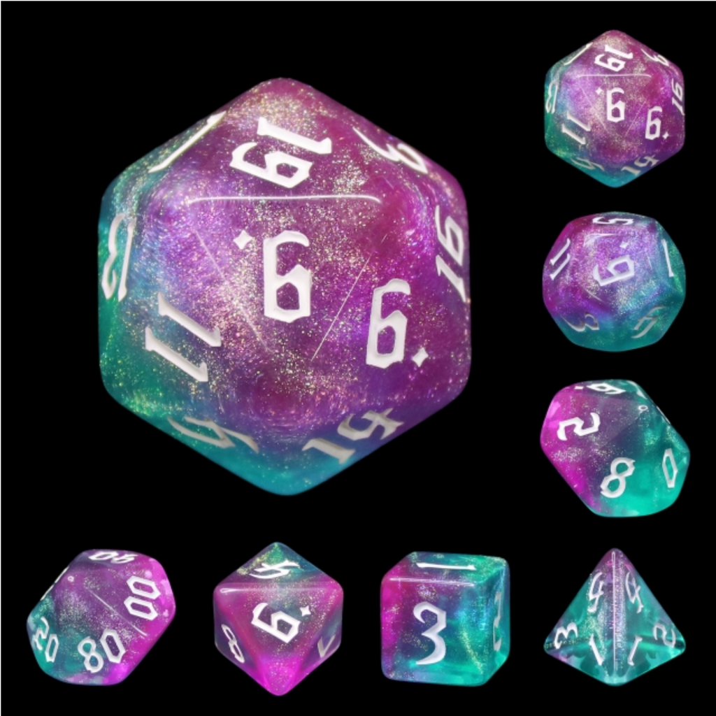 Magic Wand RPG Dice Set Plastic Dice Foam Brain Games