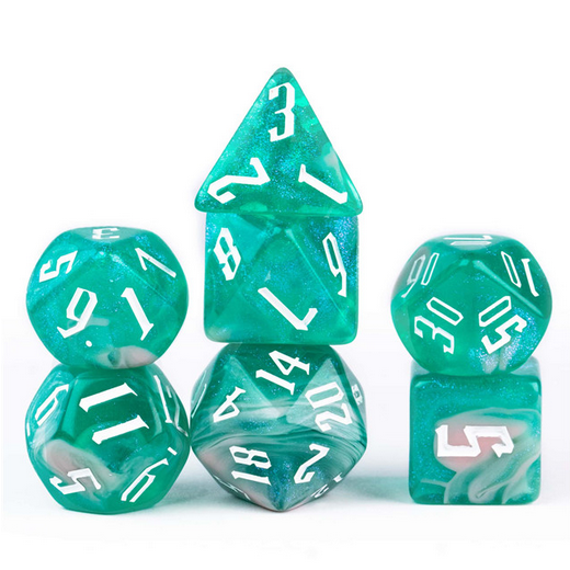 Magician's Wave RPG Dice Set Plastic Dice Foam Brain Games