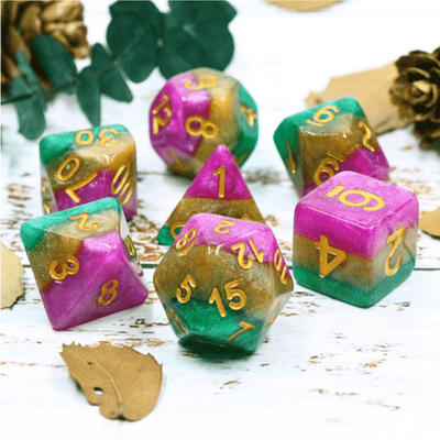 Fat Tuesday RPG Dice Set Plastic Dice Foam Brain Games