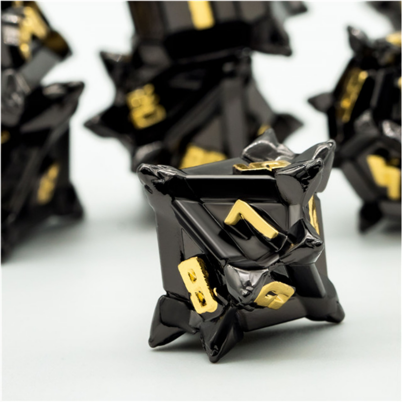 Warrior's Flail: Medieval - Metal RPG Dice Set Metal Dice Foam Brain Games