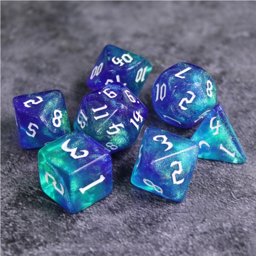 Meteor Storms RPG Dice Set Plastic Dice Foam Brain Games