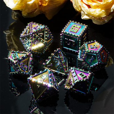 Brigandine Armor: Mystic - Metal RPG Dice Set Metal Dice Foam Brain Games