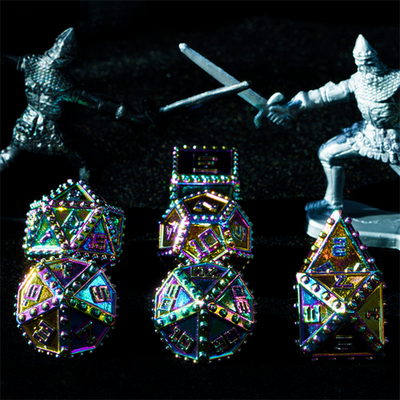 Brigandine Armor: Mystic - Metal RPG Dice Set Metal Dice Foam Brain Games