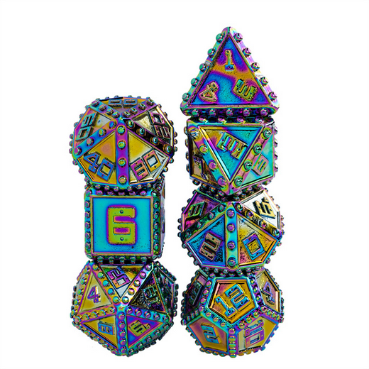 Brigandine Armor: Mystic - Metal RPG Dice Set Metal Dice Foam Brain Games