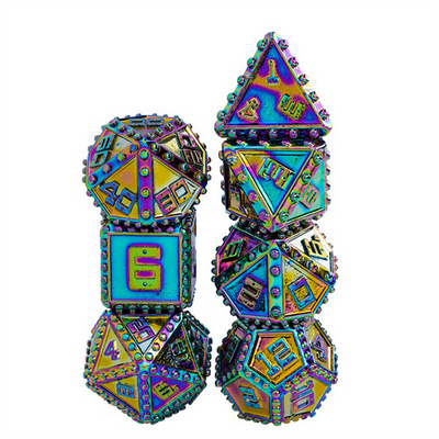 Brigandine Armor: Mystic - Metal RPG Dice Set Metal Dice Foam Brain Games
