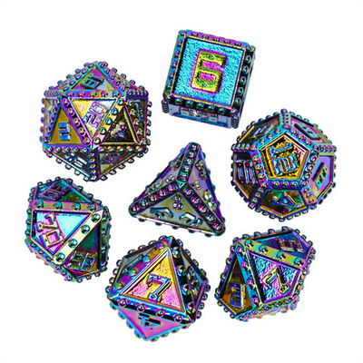 Brigandine Armor: Mystic - Metal RPG Dice Set Metal Dice Foam Brain Games