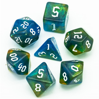 Nature Elemental RPG Dice Set Plastic Dice Foam Brain Games