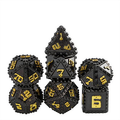 Brigandine Armor: Shadow - Metal RPG Dice Set Metal Dice Foam Brain Games