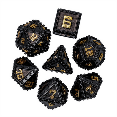 Brigandine Armor: Shadow - Metal RPG Dice Set Metal Dice Foam Brain Games