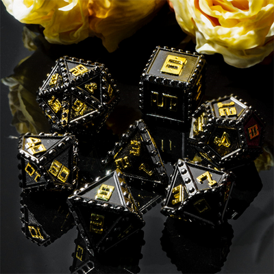 Brigandine Armor: Shadow - Metal RPG Dice Set Metal Dice Foam Brain Games