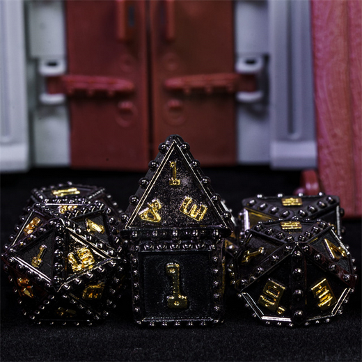 Brigandine Armor: Shadow - Metal RPG Dice Set Metal Dice Foam Brain Games
