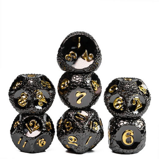 Dragonstone: Night - Metal RPG Dice Set Metal Dice Foam Brain Games