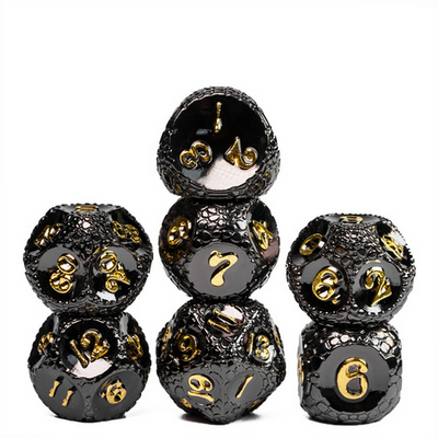 Dragonstone: Night - Metal RPG Dice Set Metal Dice Foam Brain Games