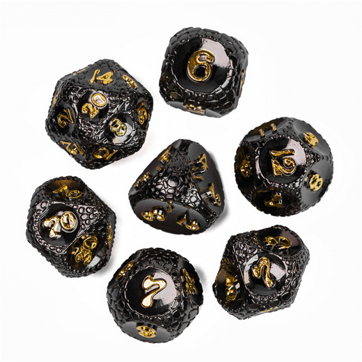 Dragonstone: Night - Metal RPG Dice Set Metal Dice Foam Brain Games