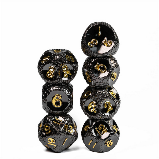 Dragonstone: Night - Metal RPG Dice Set Metal Dice Foam Brain Games