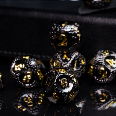 Dragonstone: Night - Metal RPG Dice Set Metal Dice Foam Brain Games