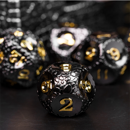 Dragonstone: Night - Metal RPG Dice Set Metal Dice Foam Brain Games