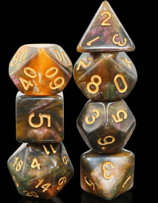 Nightingale RPG Dice Set Plastic Dice Foam Brain Games