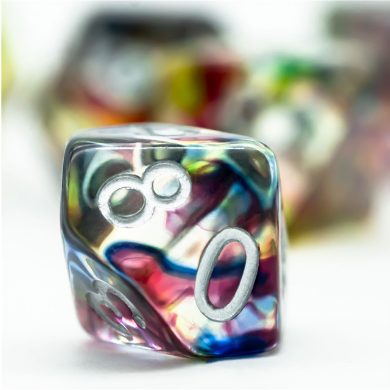 Northern Lights RPG Dice Set Plastic Dice Foam Brain Games