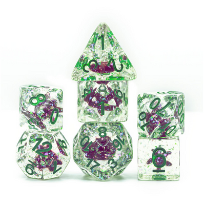Ocean Sparkle Starfish RPG Dice Set Plastic Dice Foam Brain Games