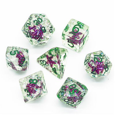 Ocean Sparkle Starfish RPG Dice Set Plastic Dice Foam Brain Games