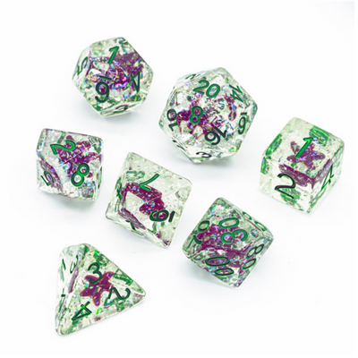 Ocean Sparkle Starfish RPG Dice Set Plastic Dice Foam Brain Games