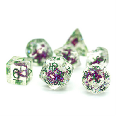 Ocean Sparkle Starfish RPG Dice Set Plastic Dice Foam Brain Games