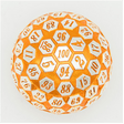 45mm Metal D100 - Orange & Silver Metal Dice Foam Brain Games