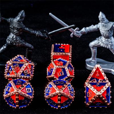 Brigandine Armor: Page - Metal RPG Dice Set Metal Dice Foam Brain Games
