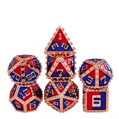 Brigandine Armor: Page - Metal RPG Dice Set Metal Dice Foam Brain Games