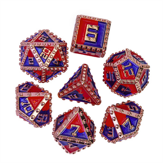 Brigandine Armor: Page - Metal RPG Dice Set Metal Dice Foam Brain Games