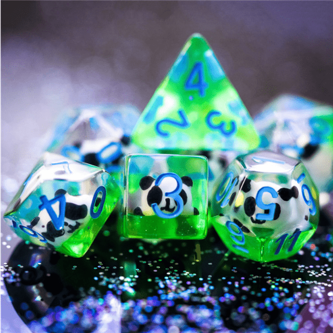 Panda RPG Dice Set Plastic Dice Foam Brain Games