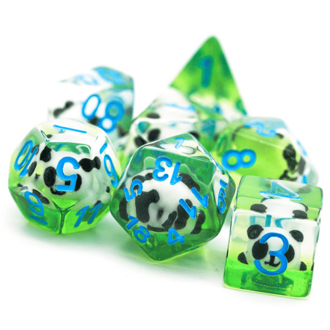 Panda RPG Dice Set Plastic Dice Foam Brain Games