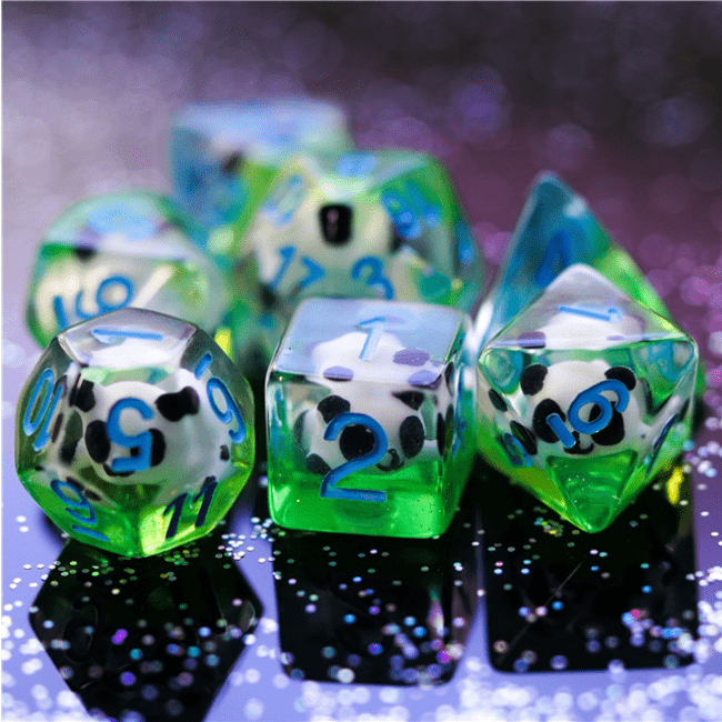 Panda RPG Dice Set Plastic Dice Foam Brain Games